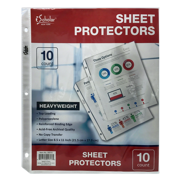iScholar Heavyweight Sheet Protectors