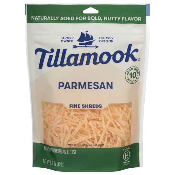 Tillamook Farmstyle Fine Cut Parmesan Shredded Cheese