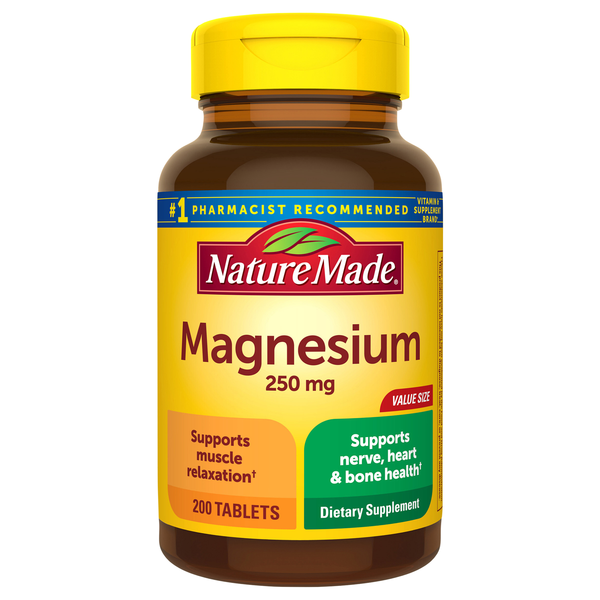 Nature Made Magnesium 250 mg Dietary Supplement Tablets