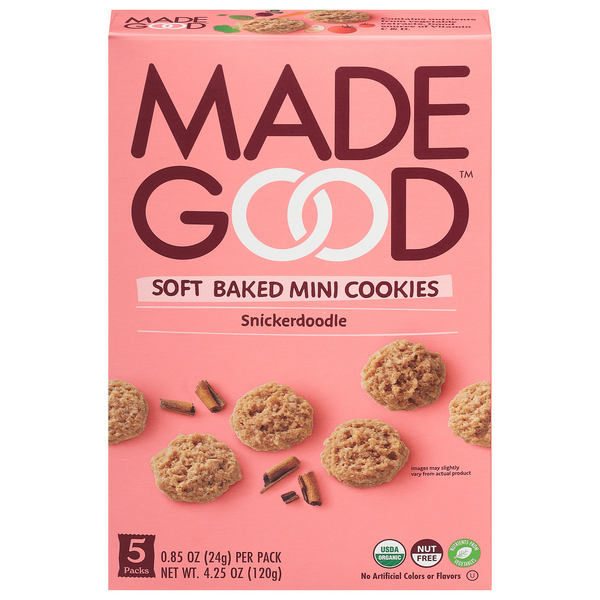 Made Good Organic Gluten & Nut Free Soft Mini Snickerdoodle Cookies - 5 ct