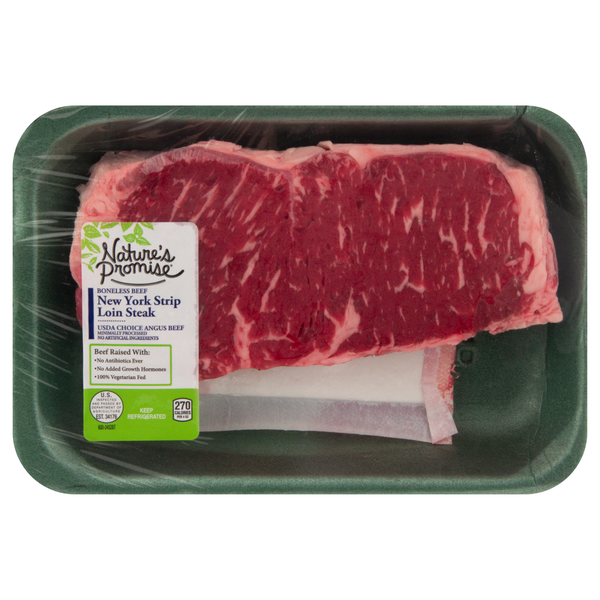Nature's Promise Choice Boneless Angus Beef New York Strip Steak Fresh