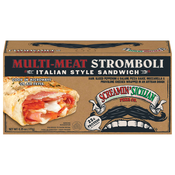 Screamin' Sicilian Italian Style Multi-Meat Stromboli Frozen