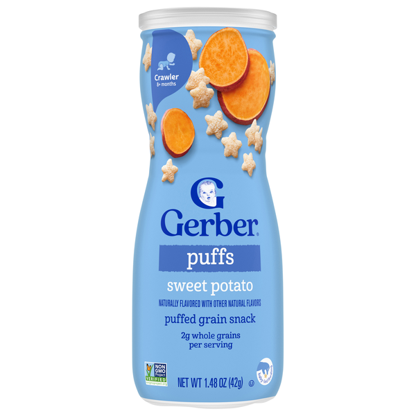 Gerber Snacks Grain & Grow Baby Sweet Potato Puffs 8+ Months