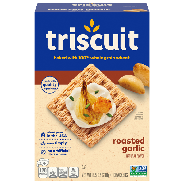 Save on Nabisco Triscuit Baked Whole Grain Wheat Crackers Roasted Garlic Order Online Delivery