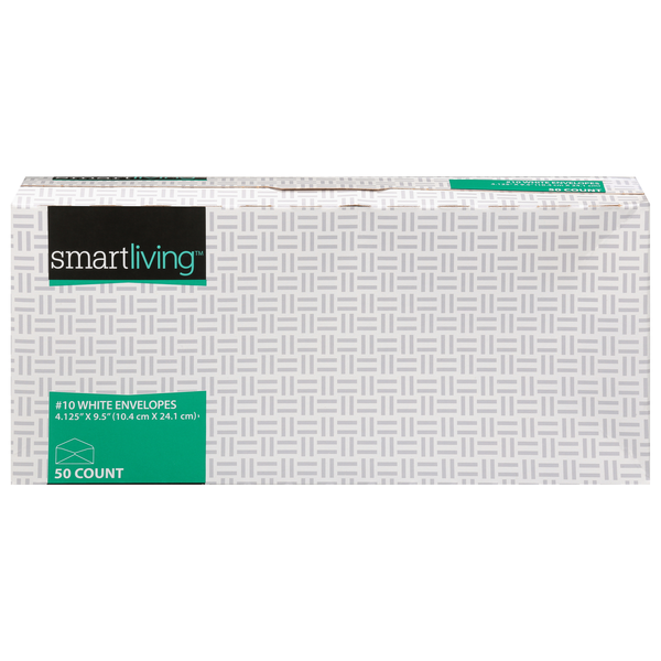 Smart Living Envelopes White #10 4.13 X 9.5 Inch