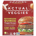 Actual Veggies Mushroom Quinoa Veggie Burger - 4 ct Frozen