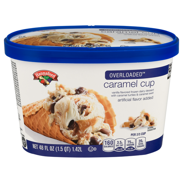 Hannaford Overloaded Caramel Cup Frozen Dairy Dessert
