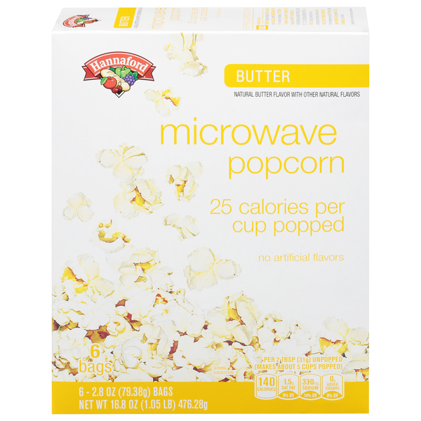 Hannaford Butter Microwave Popcorn