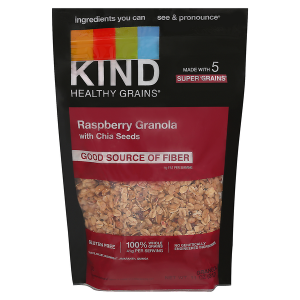 Save on KIND Healthy Grains Granola Raspberry with Chia Seeds Order