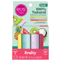 eos 100% Natural Smooth Lip Balm Pineapple Watermelon & Raspberry - 4 ct