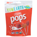 YumEarth Organic Gluten Free Vegan Assorted Fruit Flavor Lollipops - 20 ct