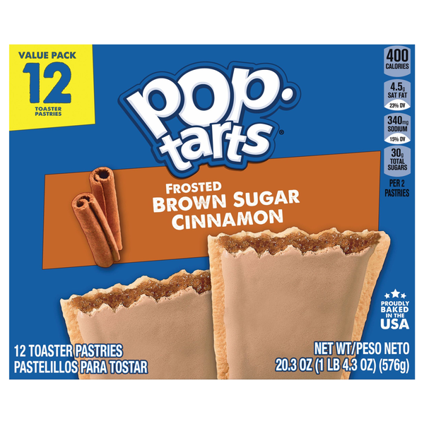 Pop-Tarts Frosted Brown Sugar Cinnamon Toaster Pastries - 12 ct