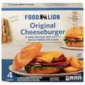 Food Lion Original Cheeseburger - 4 ct Frozen