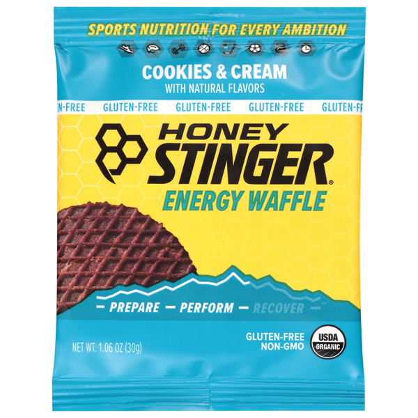 Honey Stinger Organic Cookies & Cream Gluten Free Energy Waffle