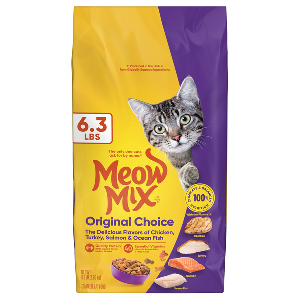 Meow Mix Original Choice Chicken Turkey Salmon & Fish Dry Cat Food