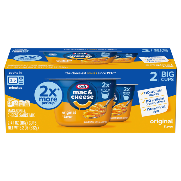 Kraft Original Mac & Cheese Big Cups - 2 ct