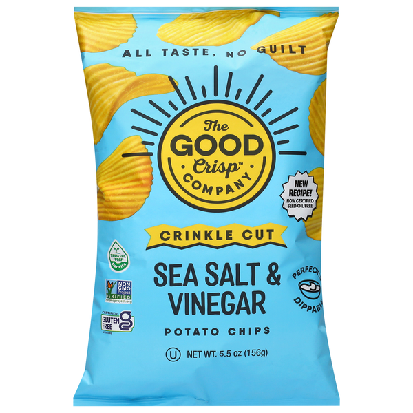 The Good Crisp Company Crinkle Cut Sea Salt & Vinegar Potato Chips