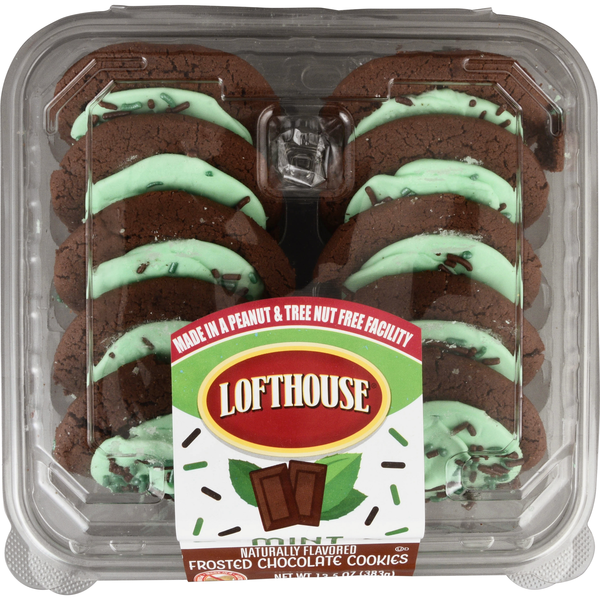 Lofthouse Chocolate Mint Frosted Cookies - 10 ct