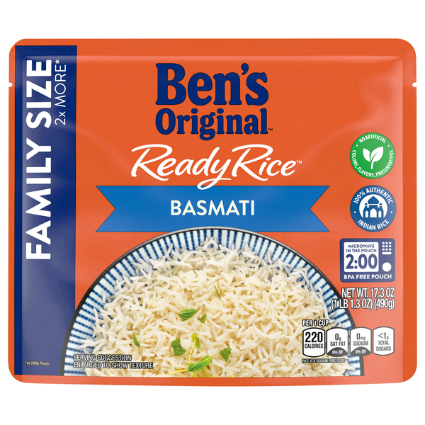 Ben's Original Microwave Ready Rice Basmati Family Size