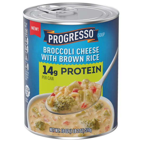 Progresso Broccoli Cheese with Brown Rice Soup