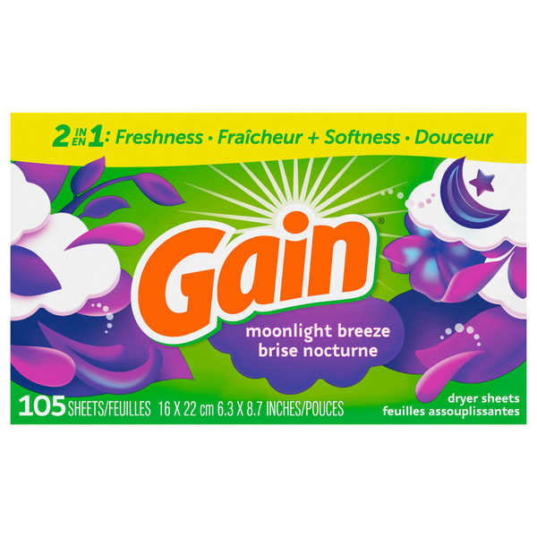 Gain Dryer Sheets Moonlight Breeze