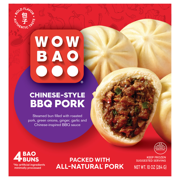 Wow Bao Chinese Style BBQ Pork Bao Buns - 4 ct