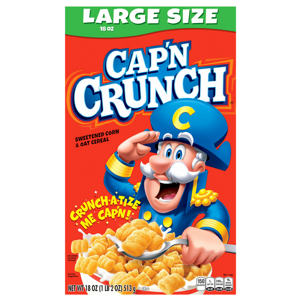 Cap'n Crunch Sweetened Corn & Oat Cereal Large Size