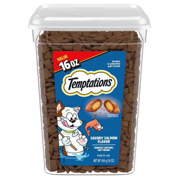 Temptations Savory Salmon Flavor Crunchy & Soft Cat Treats