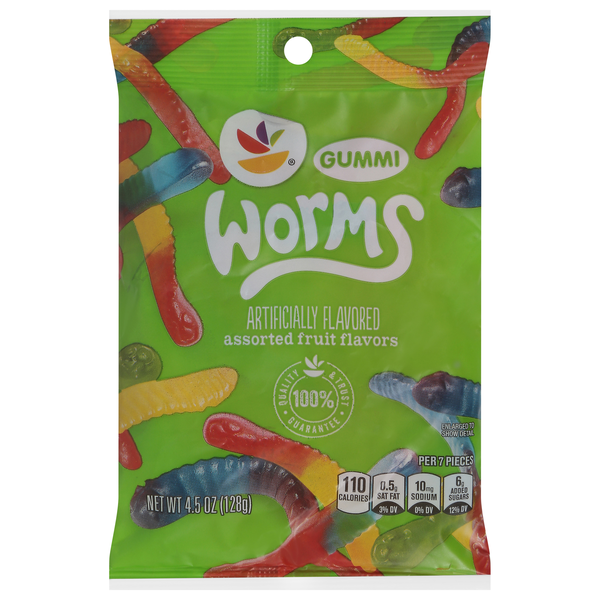 Our Brand Assorted Fruit Flavors Gummi Worms Candy