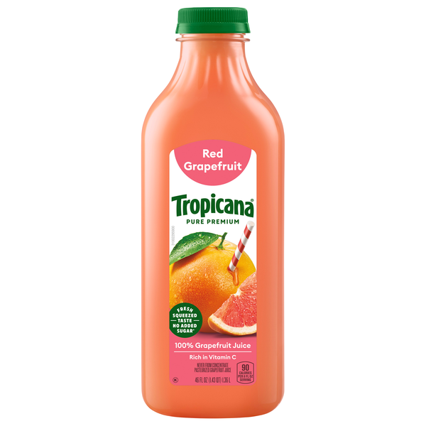 Tropicana Pure Premium 100% Red Grapefruit Juice Refrigerated