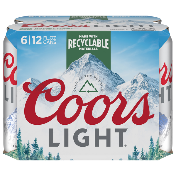 Coors Light Lager Beer - 6 pk