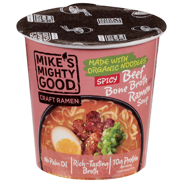 Mike's Mighty Good Spicy Beef Flavor Craft Ramen Noodle Soup Cup