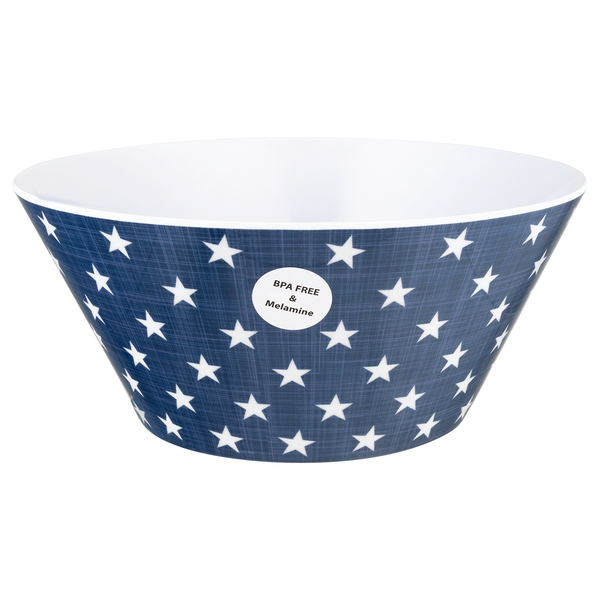 Smart Living Summer Serving Bowl Patriotic Plaid