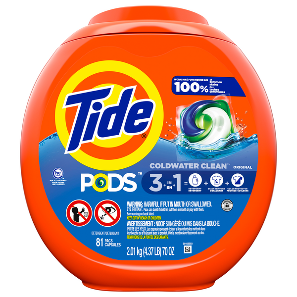 Save on Tide Pods 3in1 Liquid Laundry Detergent Pacs Original Order