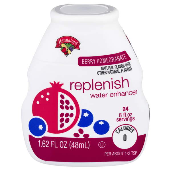 Hannaford Replenish Water Enhancer Berry Pomegranate