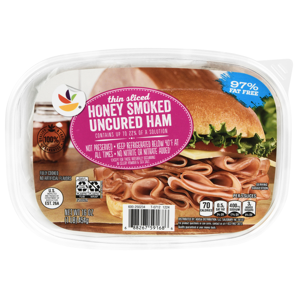 Our Brand Uncured Honey Smoked Ham Thin Sliced