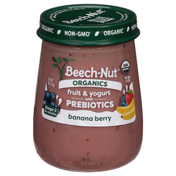 Beech-Nut Organics Stage 2 Banana Berry Fruit & Yogurt with Prebiotics