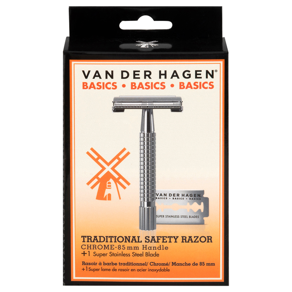 Van Der Hagen Traditional Safety Razor Chrome