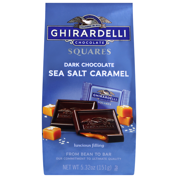 Ghirardelli Sea Salt Caramel Dark Chocolate Candy Squares