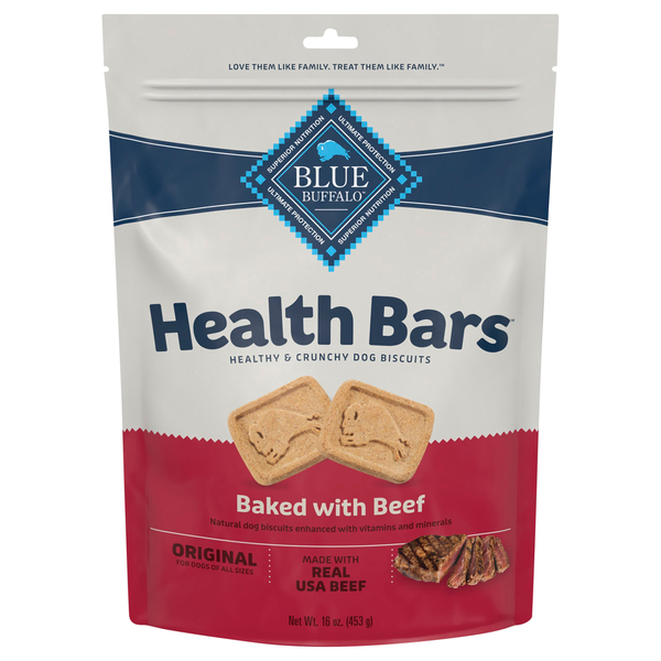 BLUE Natural Health Bars Original Beef Crunchy Dog Biscuits