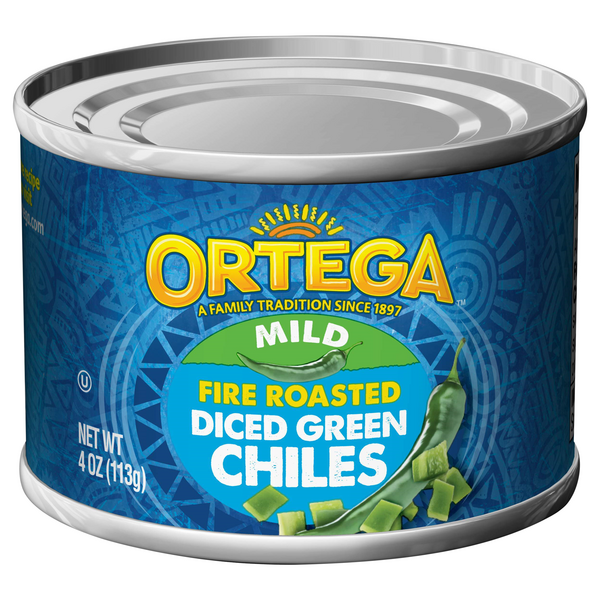 Ortega Diced Fire Roasted Mild Green Chiles