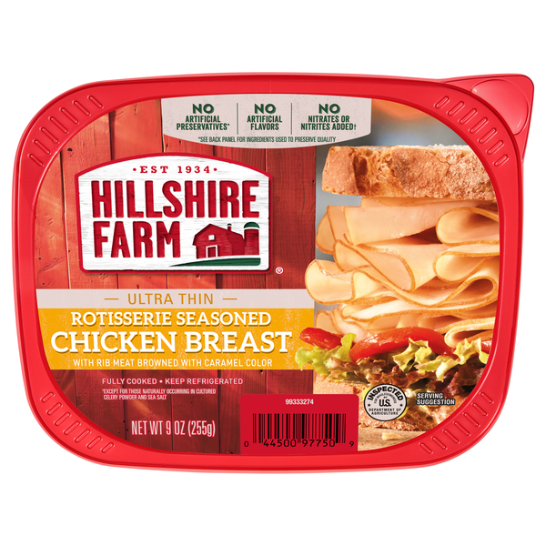Hillshire Farm Rotisserie Seasoned Chicken Breast Ultra Thin Sliced