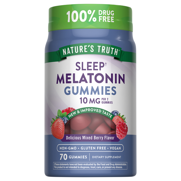 Nature's Truth Mixed Berry Flavored 10mg Melatonin Gummies