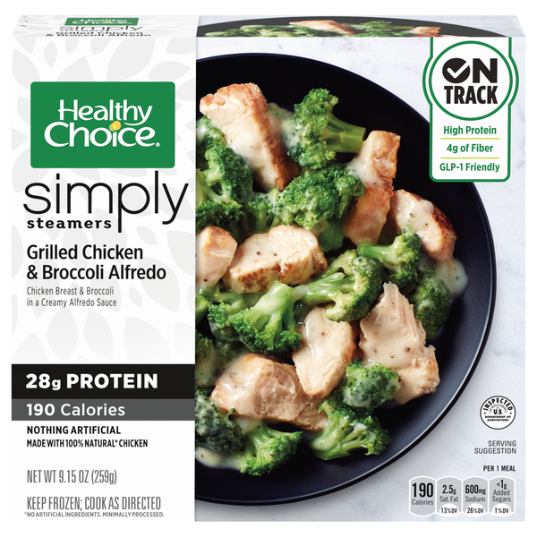 Healthy Choice Simply Steamers Grilled Chicken & Broc. Alfredo Frozen Meal