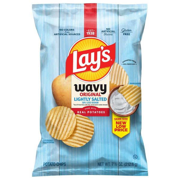 Lay's Lightly Salted Original Wavy Potato Chips