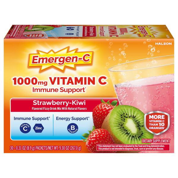 Emergen-C Immune Support Strawberry-Kiwi 1000mg Vitamin C Drink Mix