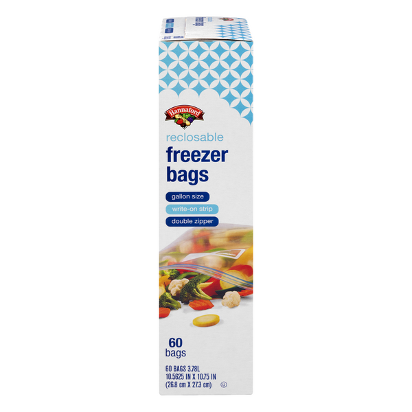 Hannaford Freezer Bags Gallon Reclosable