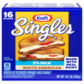 Kraft Singles 2% Milk Reduced Fat White American Cheese - 16 ct