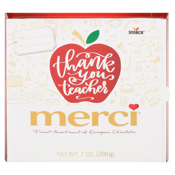 Merci Finest Assortment Thank You Teacher Chocolate Candy Gift Box