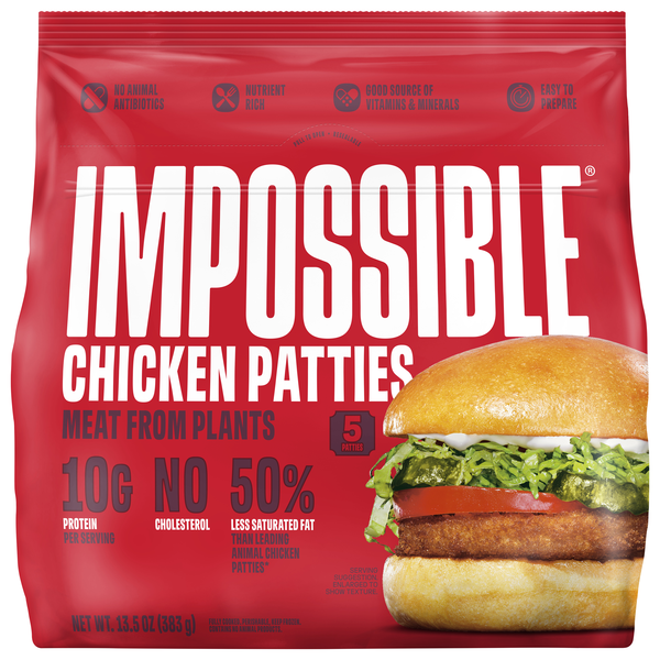 Impossible Made From Plants Chicken Patties - 5 ct Frozen